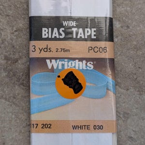 Wrights White Wide Bias Tape A39