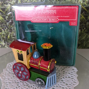Tin Locomotive Hallmark Ornament 1986