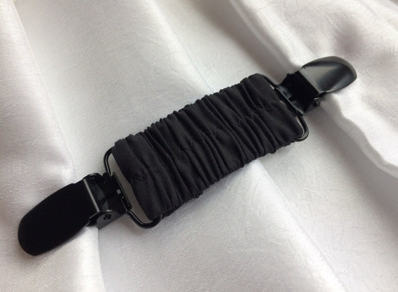 The Original Blackclip. Clothing Cinch Clip, Sweater Clip, Dress Clip. Fastener accessory for loose shirts. Stretchy Clasp for tailored look image 1