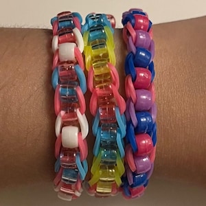 Pride Bracelet (Beaded, Rainbow Loom/Loom Band), Adjustable — More Variations COMING SOON