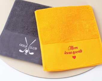 Toalla con nombre bordado personalizado, toalla de béisbol personalizada, toalla bordada, toalla deportiva personalizada, tenis, fitness, toallas de golf, regalo de equipo.