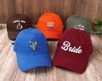Embroidered Hat Personalized Bride Cap Embroidery Logo baseball hat Bachelorette hats Custom caps Sorority hat Unisex Baseball Cap