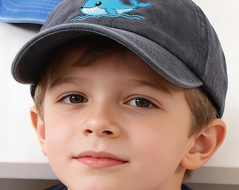 Personalisierte Vintage Baseballkappe mit Familienlogo, benutzerdefinierter Text gestickte Kinder & Erwachsenenhut, Geburtstagsgeschenke, Kinderhutgeschenke für Sohn / Tochter.