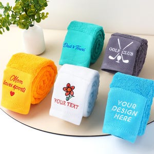 Personalized Embroidered towel,Gym Towel,Custom text Sports hands Towels,Cotton towel.Personalized Towel Gifts,Mom Dad&#39;s Gift,Custom Towel.