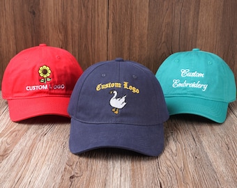 Custom Embroidered Cap with text,Personalized Baseball hat,3D text,Logo Hat,Dad Mom gifts,For him/her,Holiday gifts,Bachelorette Party Hat.