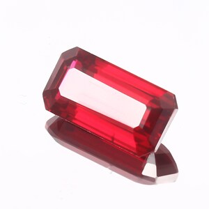 Fine Quality Flawless Mozambique Red Ruby Loose Radiant Cut Gemstone For Rings & Jewellery 14x10 mm