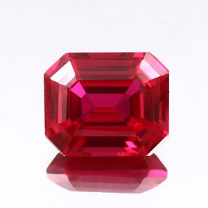 Fine Quality Flawless Mozambique Red Ruby Loose Radiant Cut Gemstone For Rings & Jewellery 13x10 mm