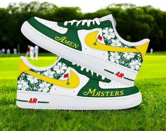 Zapatillas Air Force 1 Augusta Golf Masters, zapatos AF1 personalizados Golf Masters, zapatos Augusta Golf Masters, envío gratis