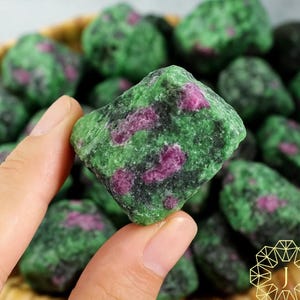 2 pcs Raw Ruby in Zoisite, Ruby Zoisite Stones, Rough Natural Ruby Zoisite Chunks, Mineral Specimen Rocks, Heart Chakra Gemstone Decor Gifts