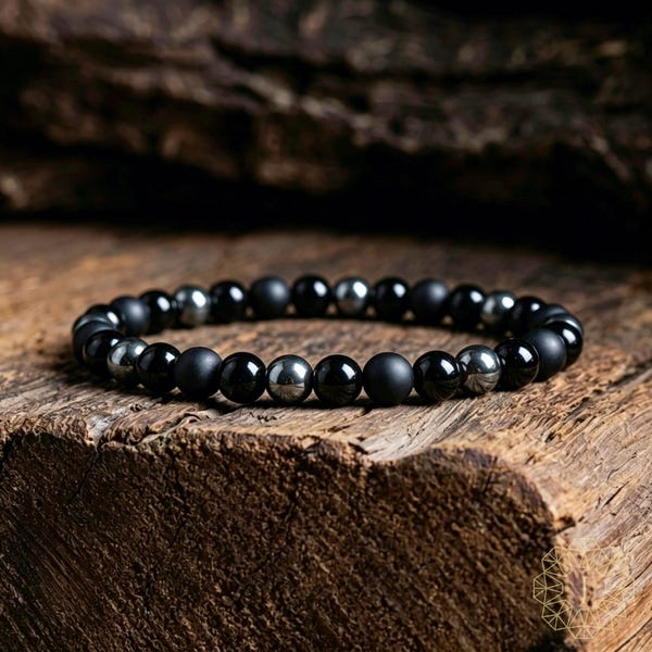 Protection Bracelet for Empaths, Black Tourmaline Obsidian Onyx Jewelry, Meaningful Birthday Gift for Her