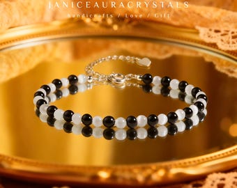 Bracciale Con Chip Di Tormalina Nera: Gioielli In Cristallo - Foto 8