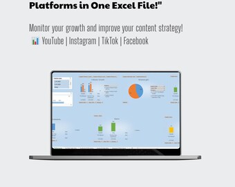 Planificador de redes sociales en Excel, calendario de contenido, plantilla digital
