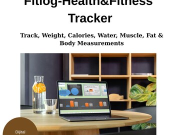 Plantilla digital para seguimiento de actividad física, planificador de entrenamientos, diario de salud.