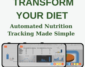 Plantilla de Excel para planificador de comidas / Seguimiento semanal de dieta y nutrición / Calculadora automatizada de macronutrientes / Hoja de cálculo para bajar de peso