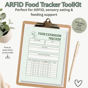 ARFID Food Tracker Tool Kit Printable, Sensory Food Log for Autism & Picky Eating, Feeding Therapy PDF
