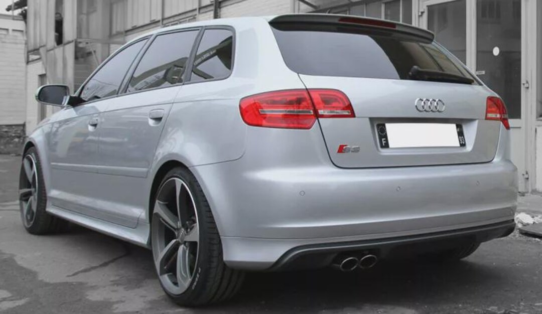 AUDI A3 8P Sportback Rear Bumper Spoiler Look S3 / VALANCE / DIFFUSER ...
