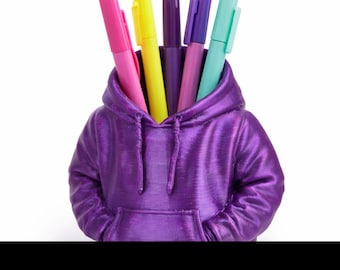 Hoodie Pen Holder 3D Printed Desk Organizer - Aesthetic Desk Decor Pen Holder - Gift for Gamers and Teens