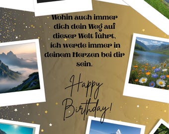 Digital birthday card Heartfelt message to print Happy Birthday card Downloadable PDF Your way