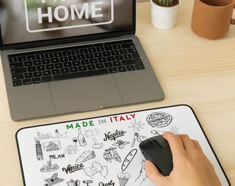 Italian Desk Mat, Made in Italy Mouse Pad, MADE IN ITALY Mouse pad non-slip & soft large area office gaming gift idea