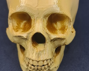 Pen holder / brush holder – 3D printed, stylish skull design, for makeup brushes & ballpoint pens, desk organizer, gift