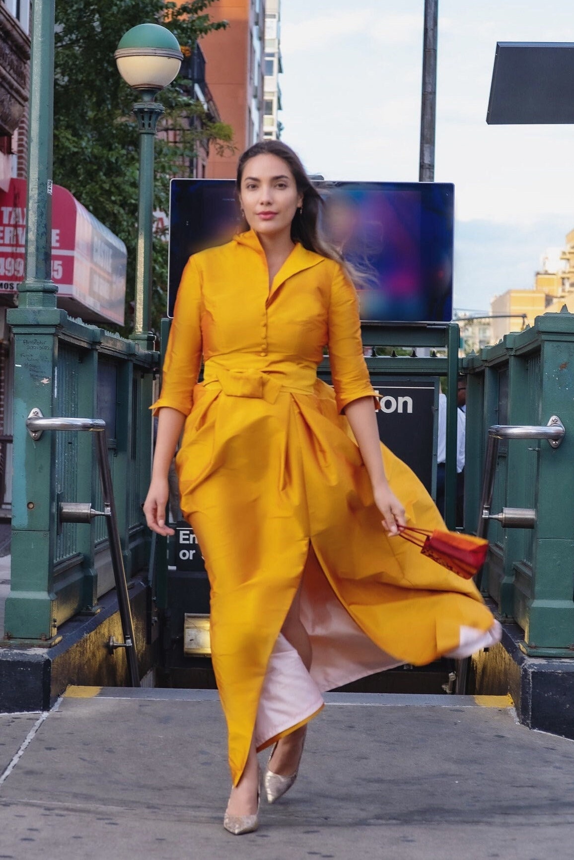 Empire Yellow Wrap Dress | electricmall.com.ng