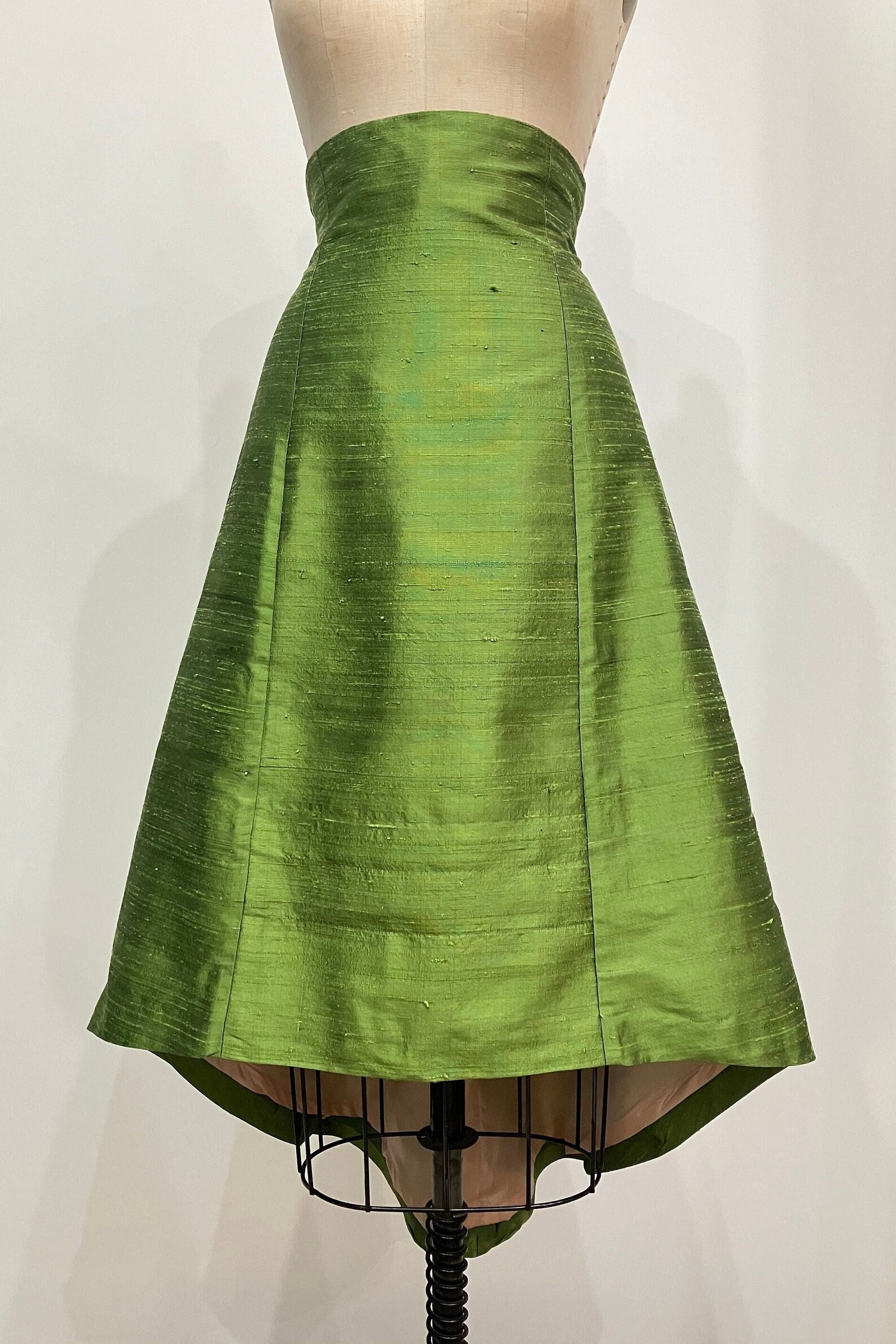 Shantung Ruffled Midi Skirt main image 1