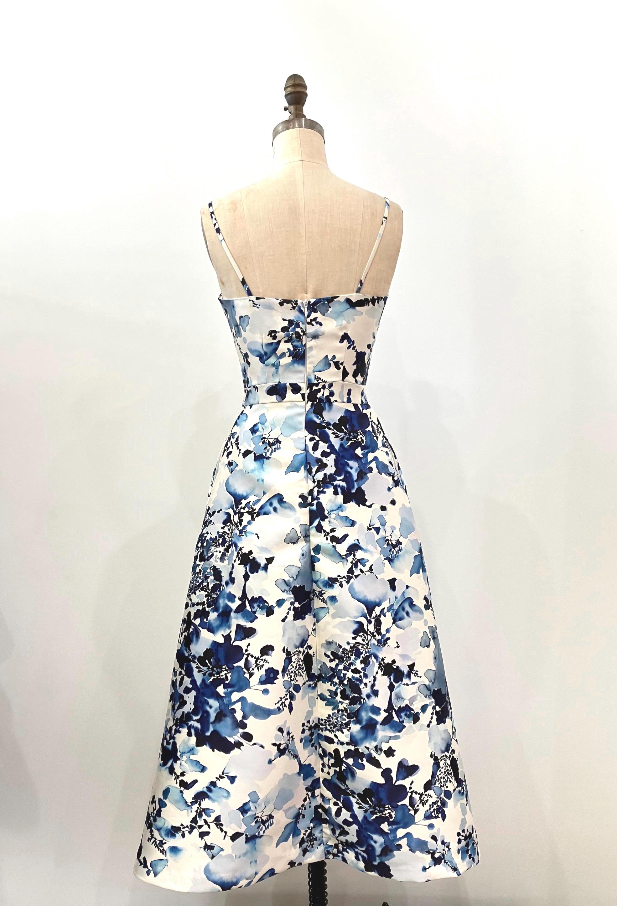 blue floral tea dress Floral Breeze Ruffle Maxi Dress main image 1