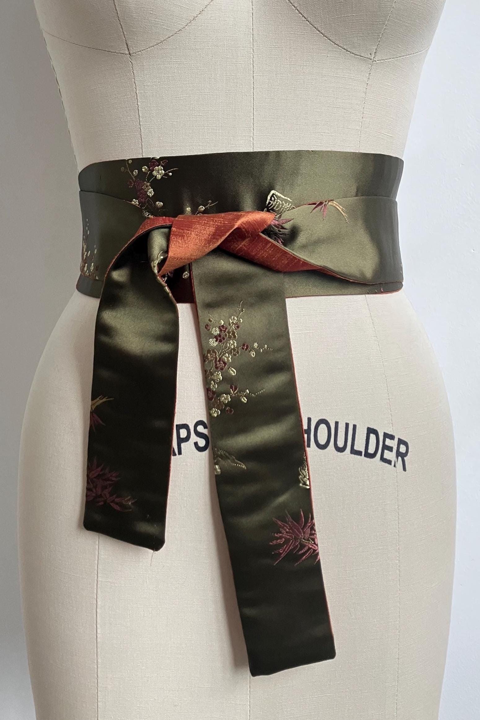 Olive Green Obi Belt - Etsy display picture 3