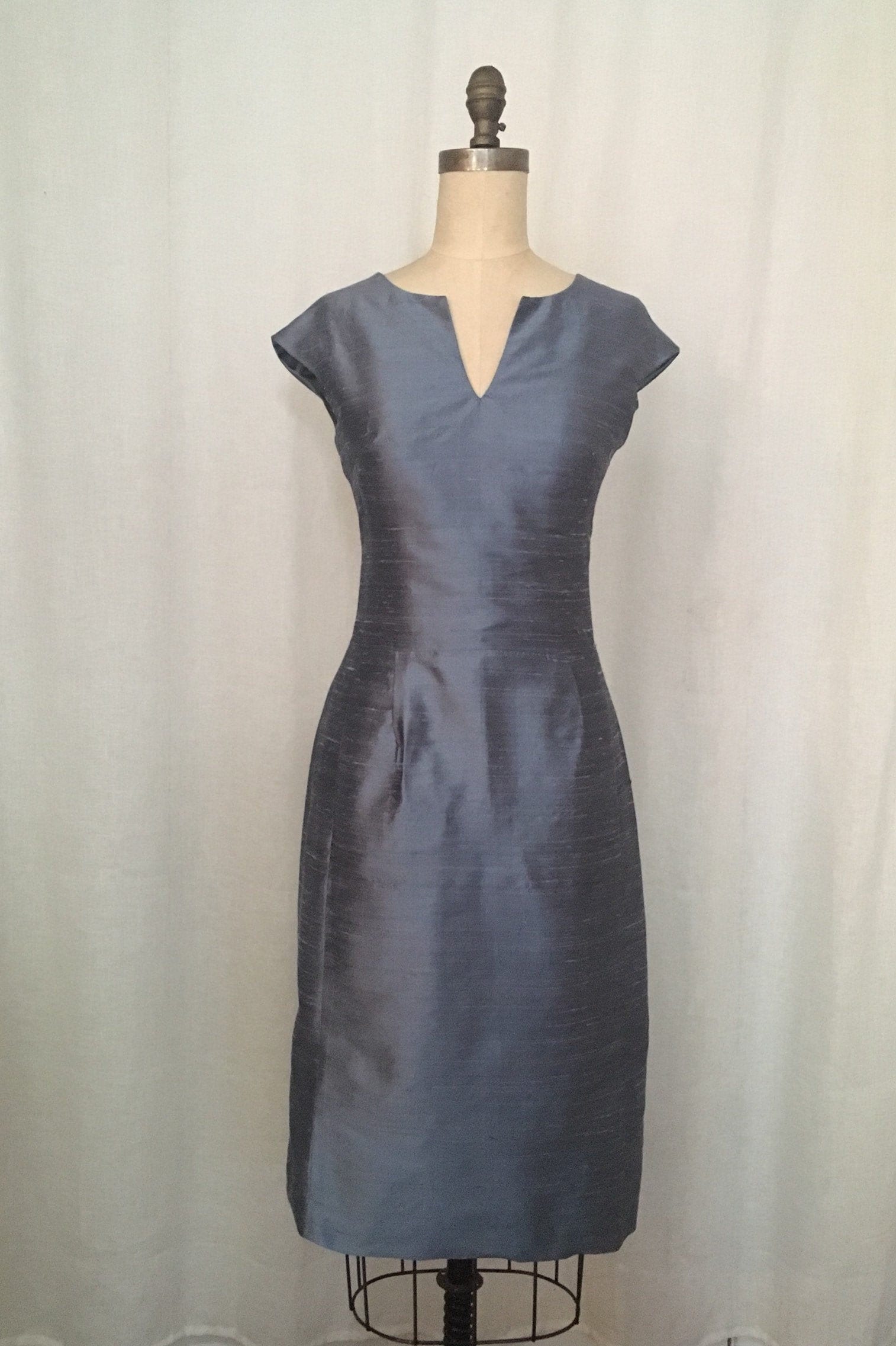 Shantung silk dress with jacket sale