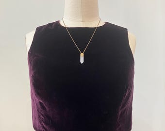 Plum Velvet Crop Top, Made to Order