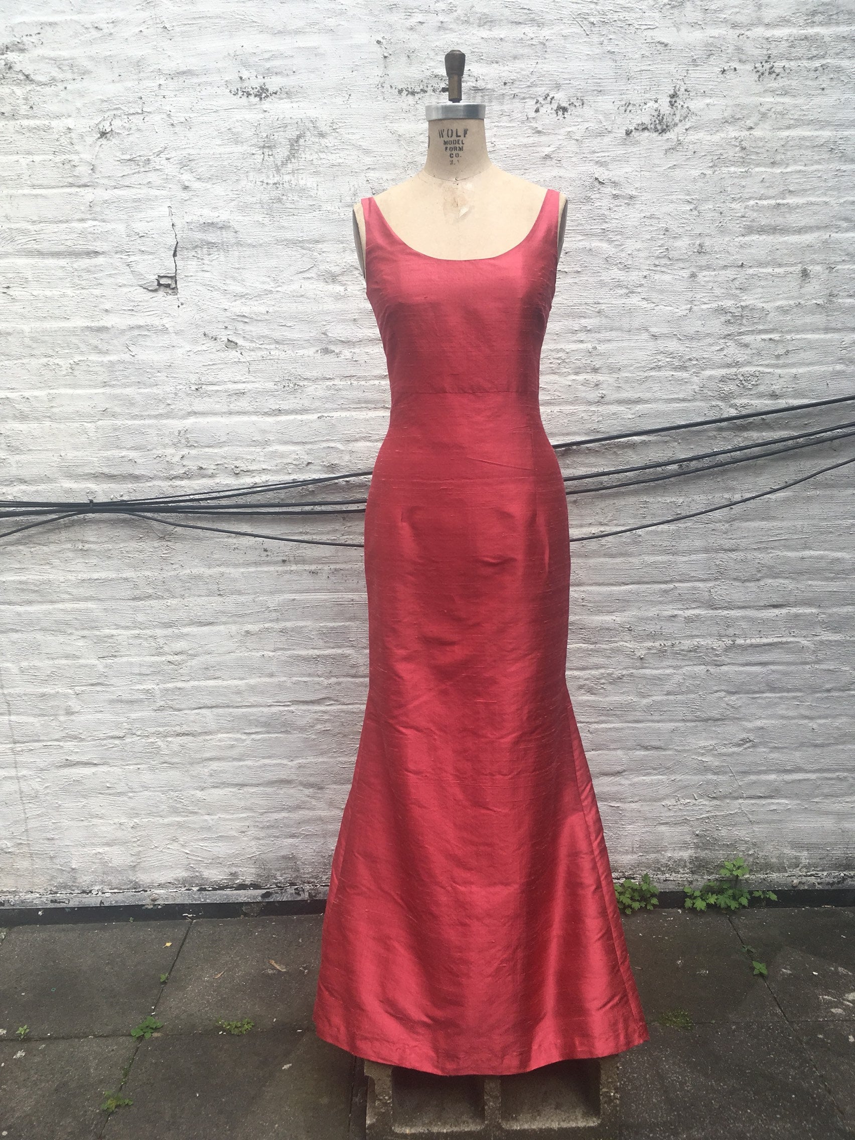 vestido de shantung