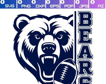 Bears Football svg,Vintage Chicago Football PNG,chicago bear svg,Bears Stripe SVG-PNG-da bears svg,Retro Chicago Bears Game Day svg