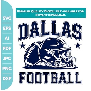 Dallas Football PNG: Game Day Shirt Design (Digital Download)