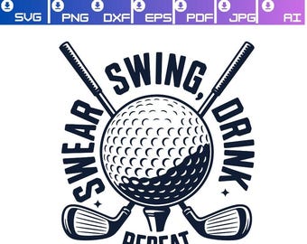Grappig golfshirtontwerp, golferhumor grafische bestanden (png, svg, jpg, pdf)