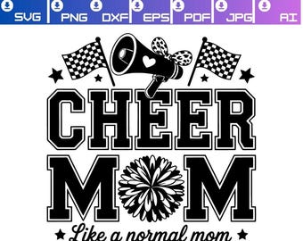 Cheer Mom Like A Normal Mom png, cadeau voor sportmoeder png, moederdefinitie, moederwaardering, moederleven png, cheerleader moeder png, cheer life png