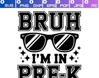 Bruh I'm In Pre-K SVG, Pre-K afstuderen meisjesshirtontwerp, Bruh We Out Pre-K afstuderen Preschool 2026 jongens meisjes afstuderen png, Little Grad 2026