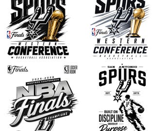 San Antonio spoort Western Conference Champions 2026 aan, Spurs Champions png, Spurs Western Conference Finals png, NBA Finals 2026 digitaal bestand