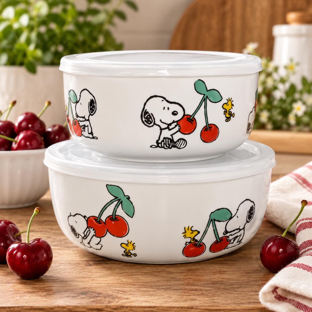 Snoopy Bowls With Lids - Etsy