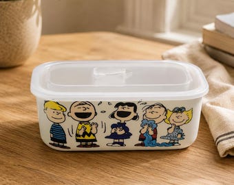 Fiambrera de cerámica de Peanuts, recipiente de cocina de Snoopy y Lucy (946 ml)