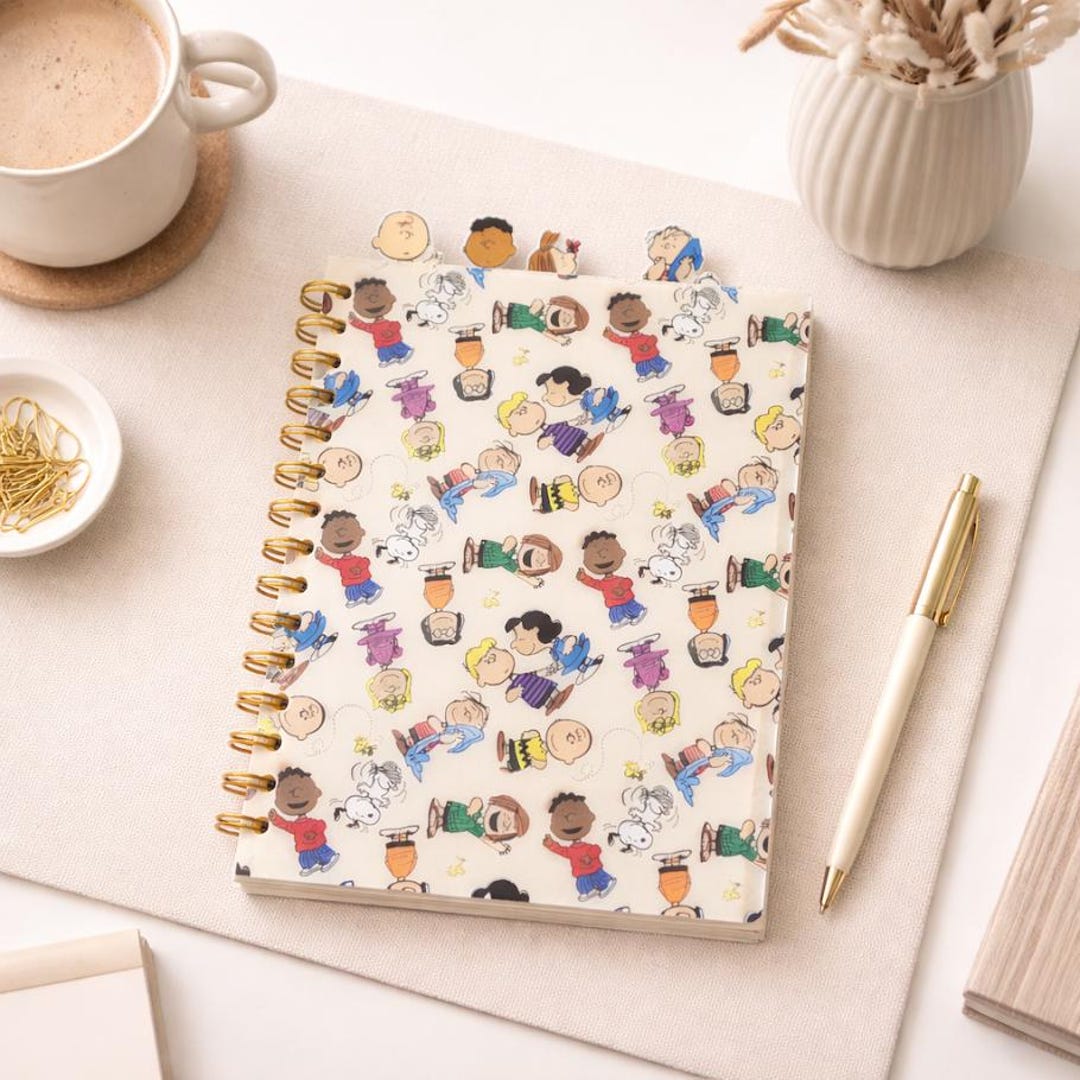 Peanuts Spiral Journal Notebook – Lined Diary With Dividers - Etsy
