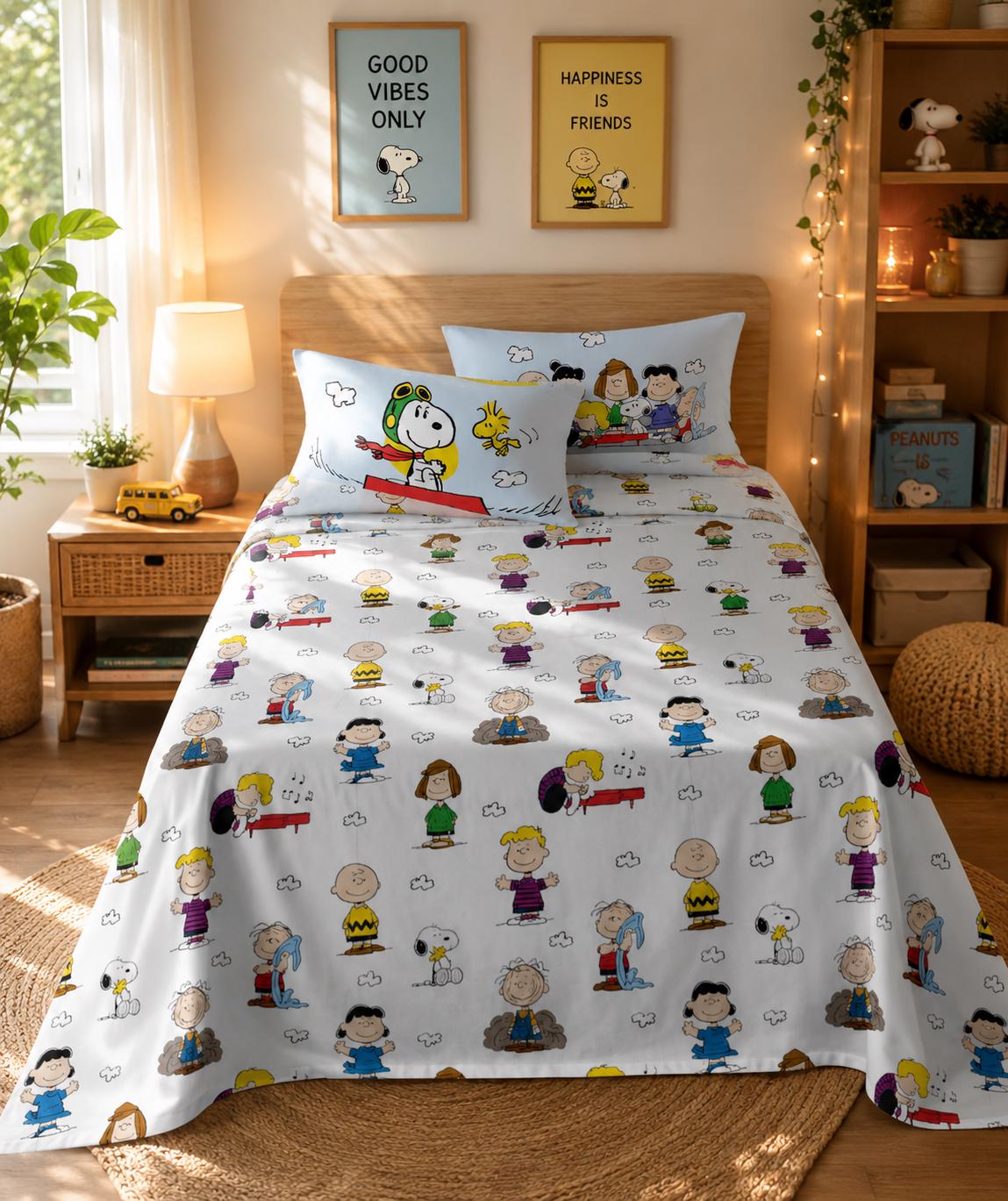 PEANUTS スヌーピー ベッドシーツ ビンテージ 70s ③ Snoopy Bedding