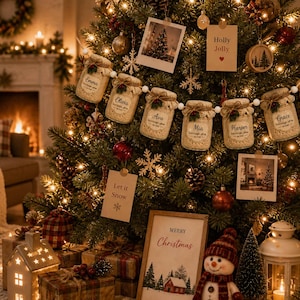 Spersonalizowana girlanda na słoiki z zakwasem: spersonalizowana dekoracja świąteczna z imieniem piekarza