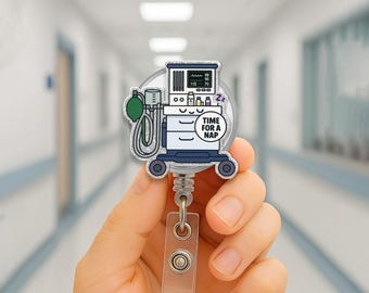 Anesthesia Machine Badge Reel: Nurse/Doctor ID Holder