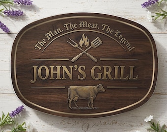 Personalisierte Servierplatte: Personalisiertes Grilltablett