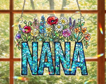 Atrapasueños personalizado para la abuela: Regalo de jardín de flores silvestres para el Día de la Madre 2026