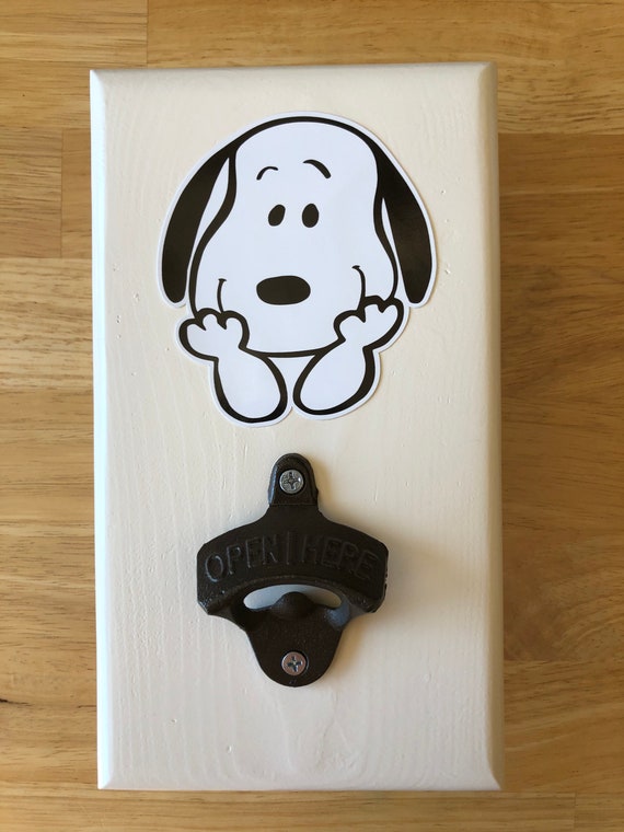 Snoopy Mountable Bottle Opener Handmade Wooden Bottle Opener Etsy