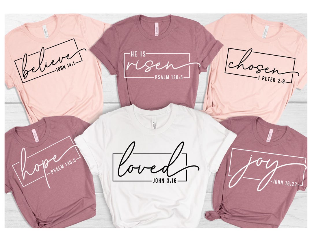 Bible Verse Matching Tees, Faith Based Family Outfits, Church Group ...