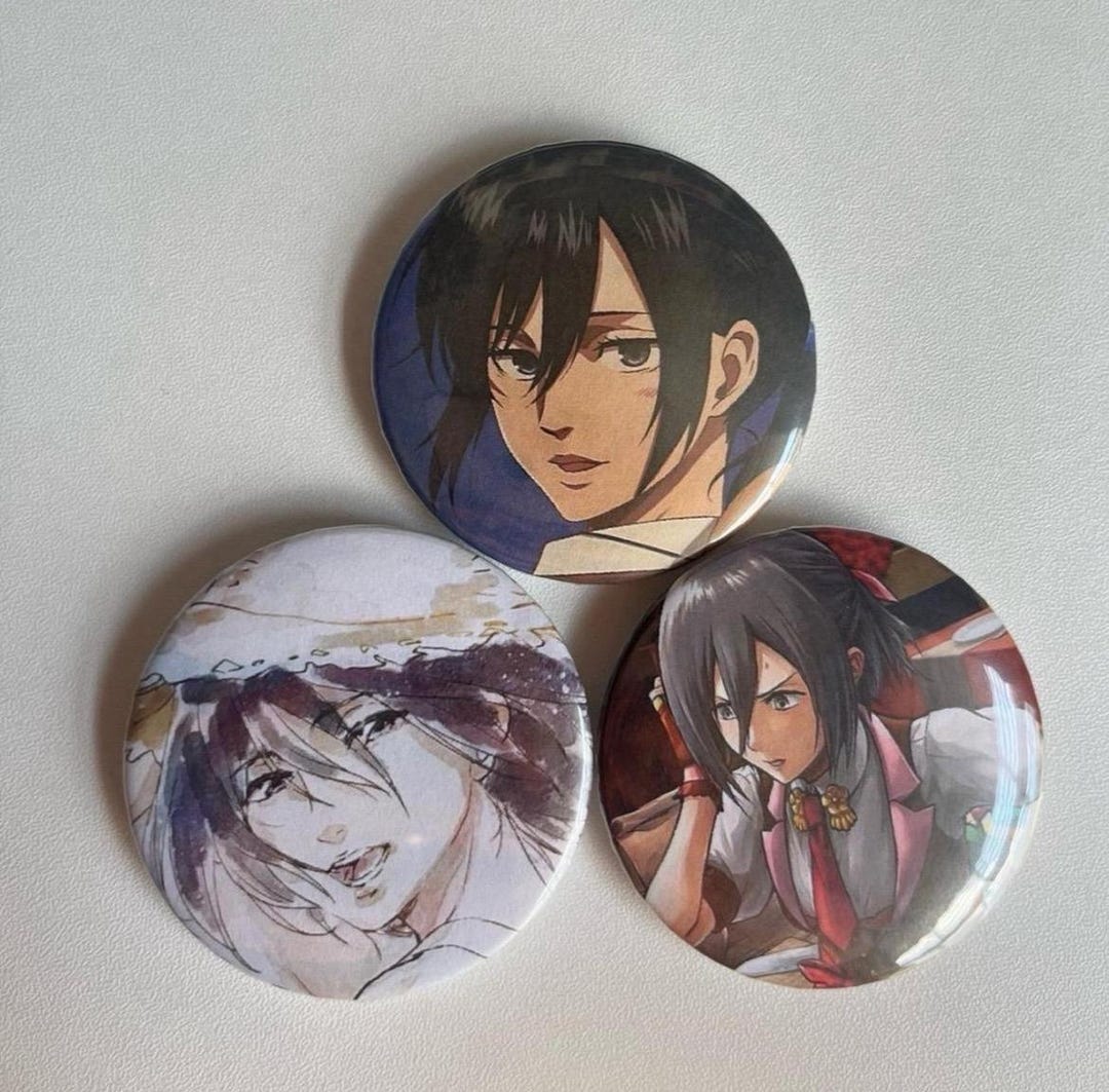 Mikasa Ackerman Attack on Titan Pins - Etsy