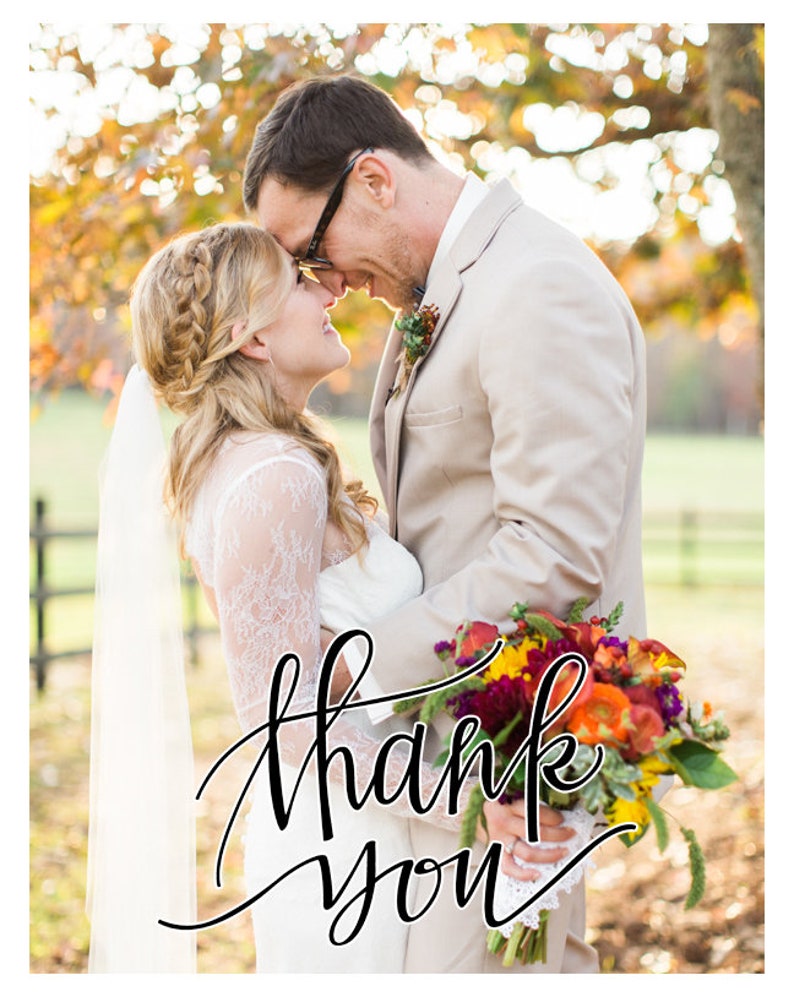 Thank You Cards for Wedding Wedding Thank You Cards Thank Etsy