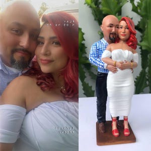 Custom Couple Figurine, Custom Couple Art, Custom Couple Portrait, Custom Couple Bobbleheads, Anniversary Gifts, Christmas Gifts for Couple